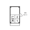 3SLDK間取りタイプのピクト