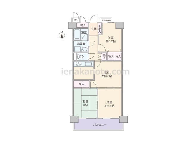 60平米台の中部屋の3k 3sldkプラン イエナカ手帖