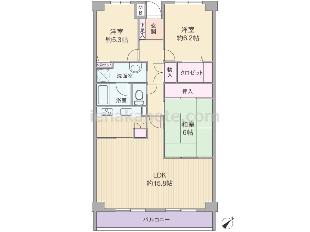 間取りID: 2349）80.19平米の3LDK - イエナカ手帖