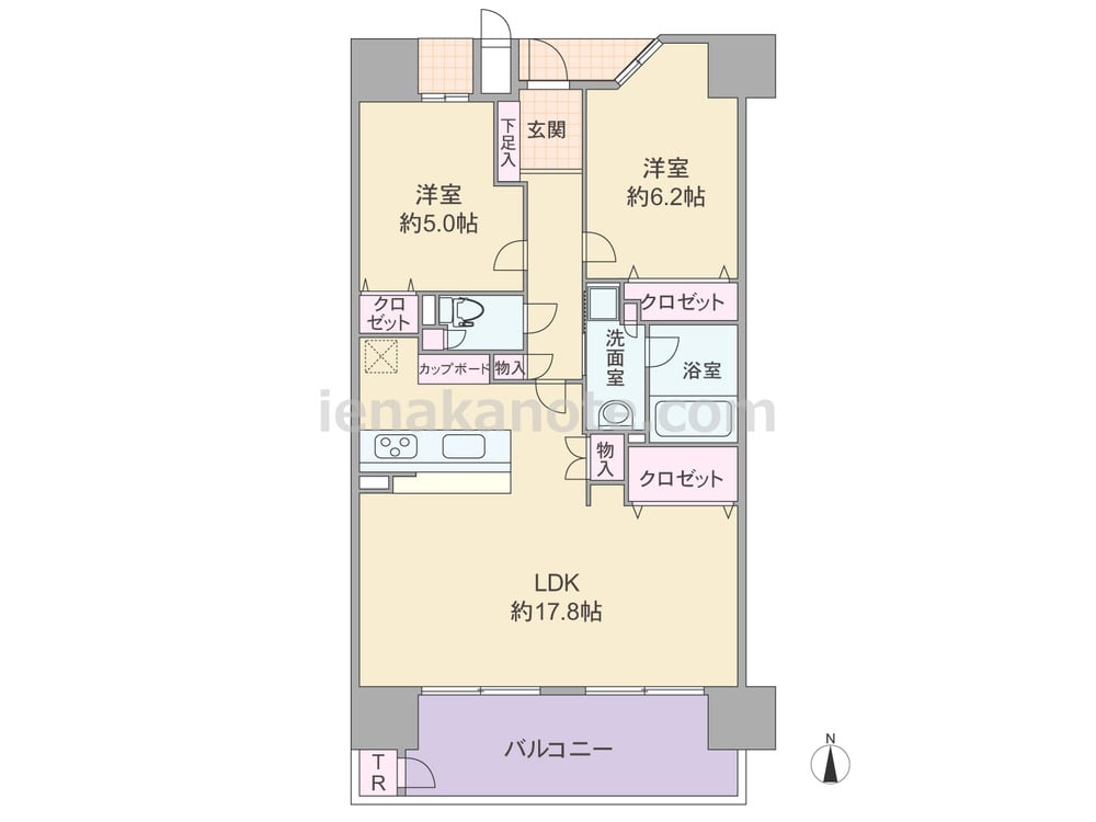 間取りid 2601 65 62平米の2ldk イエナカ手帖