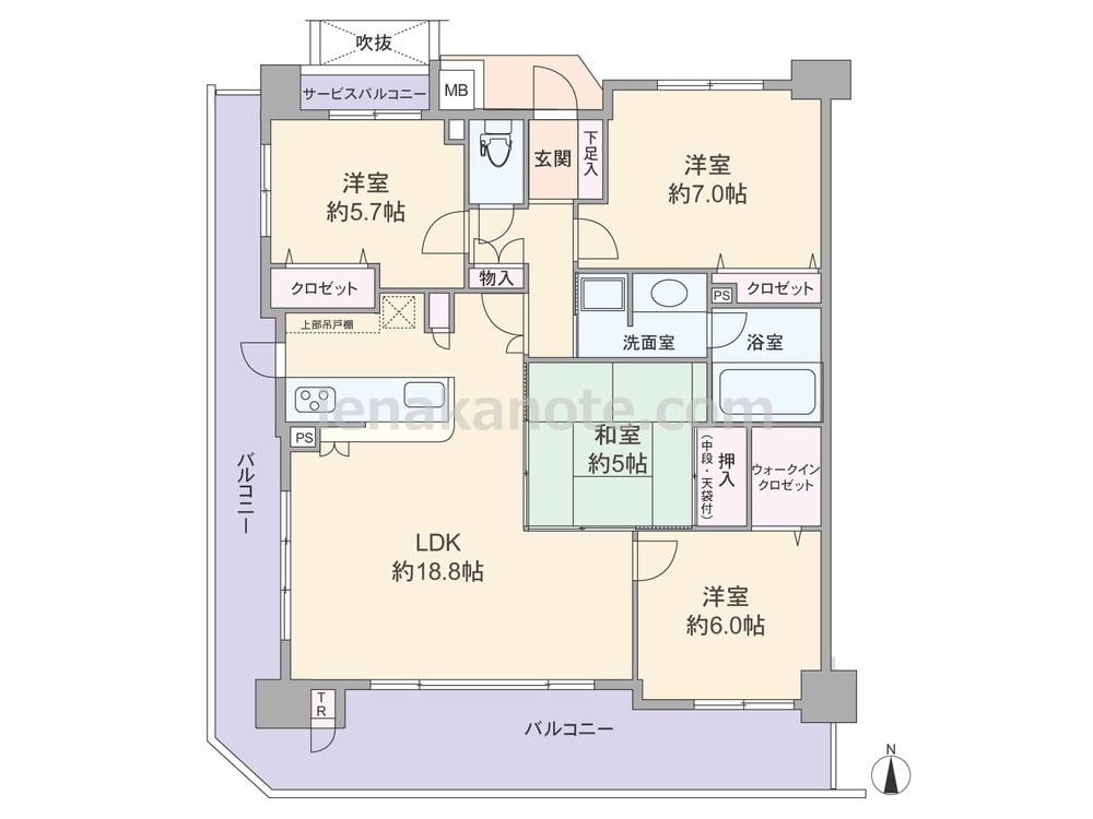 間取りID: 2845）90.77平米の4LDK - イエナカ手帖