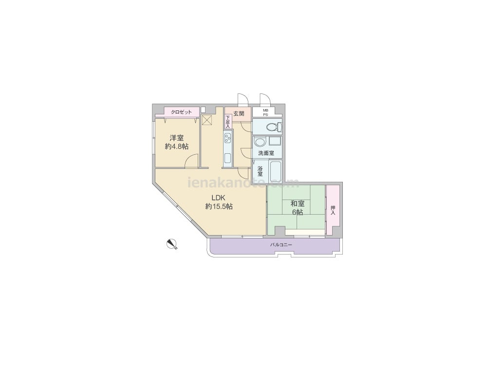 間取りid 62 25平米の2ldk イエナカ手帖