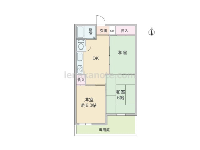 50.22平米の3DKの間取り（17894） - イエナカ手帖