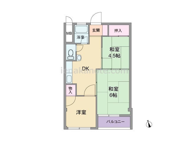 間取りID: 32501）42.74平米の3DK - イエナカ手帖