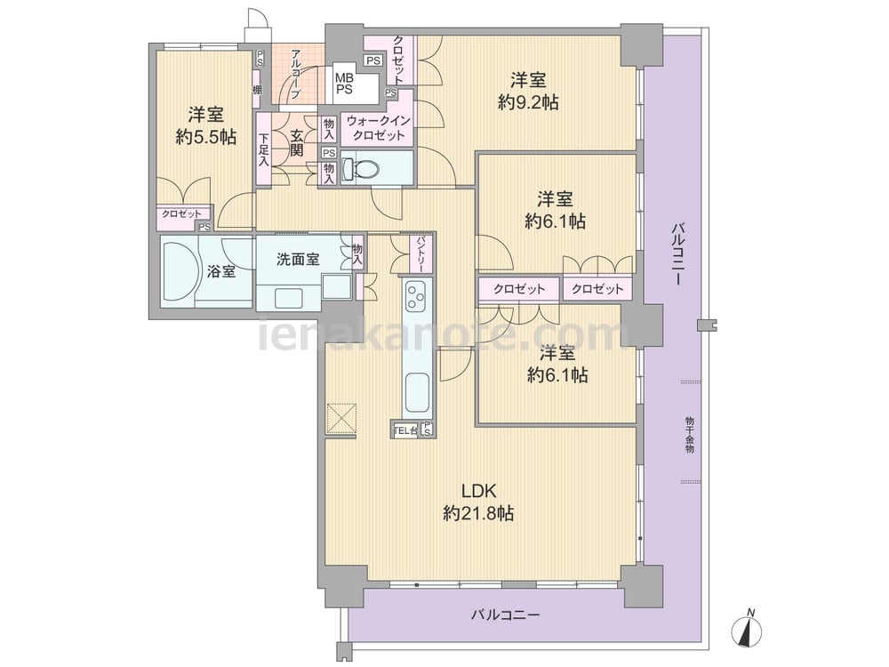 間取りid 107 09平米の4ldk イエナカ手帖