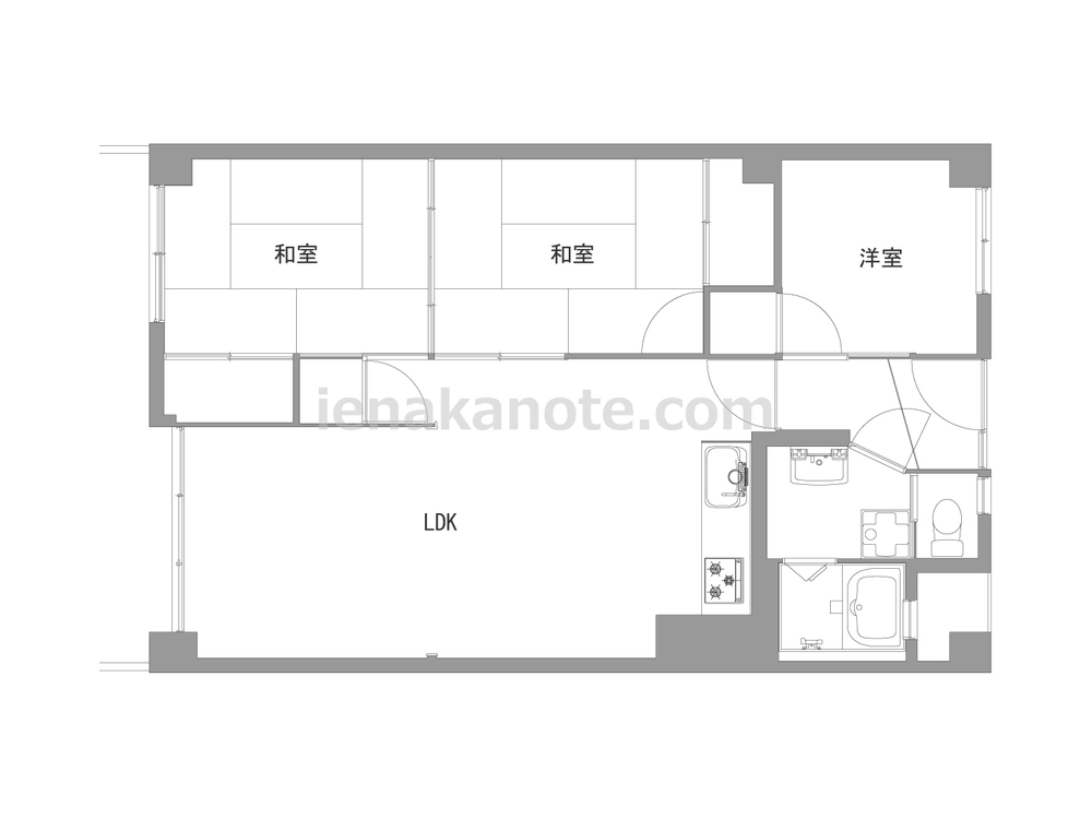 間取りid 67 57平米の3ldk イエナカ手帖