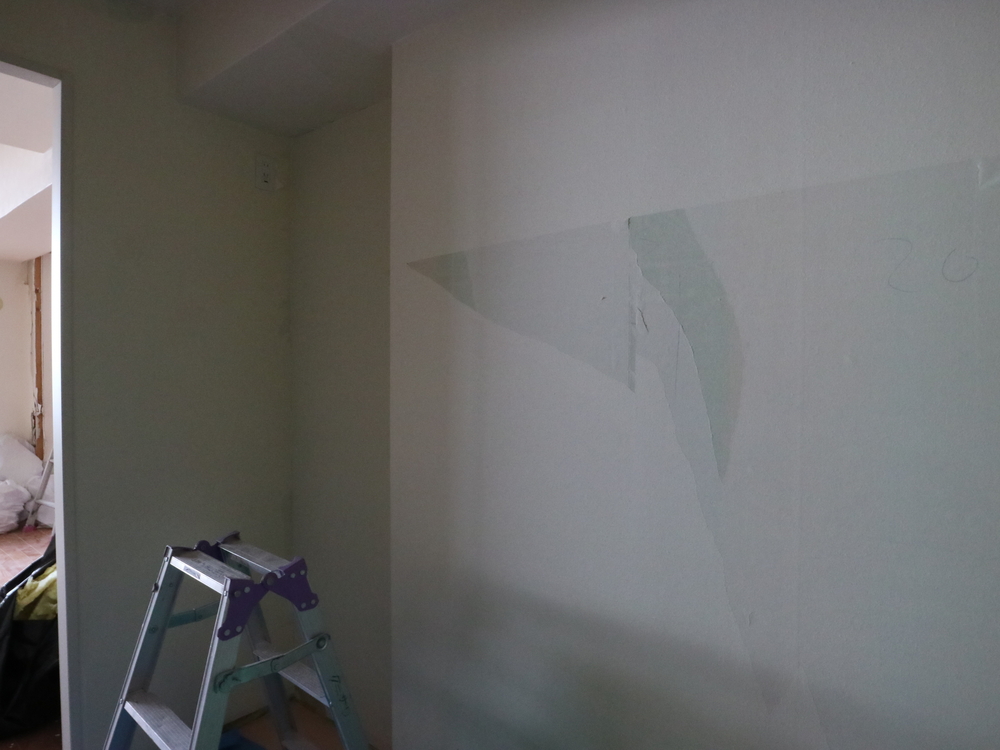 この向こうが玄関です